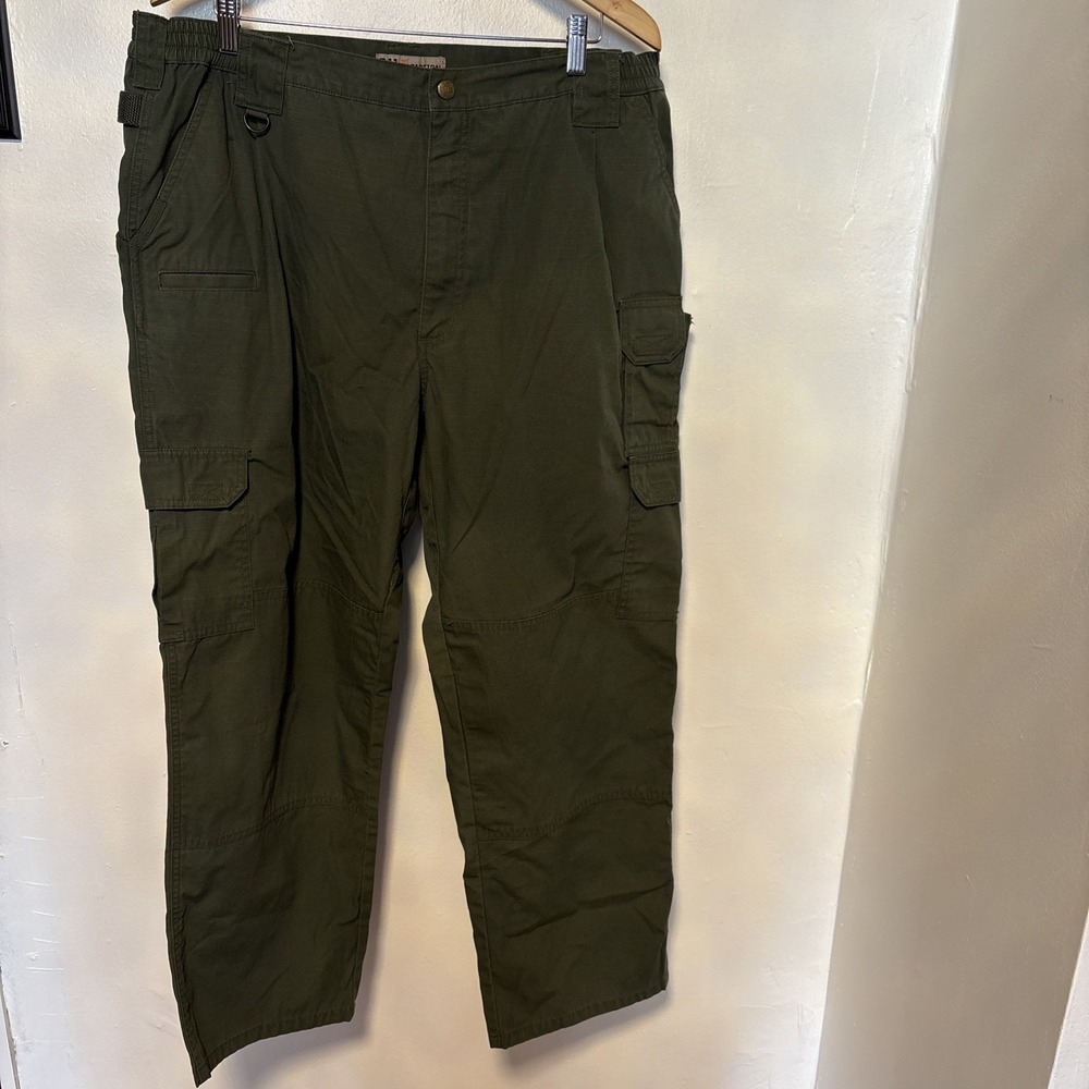 5.11 Tactical Taclite Pro Pant Mens 42x30 Green Ripstop Cargo Straight Workwear